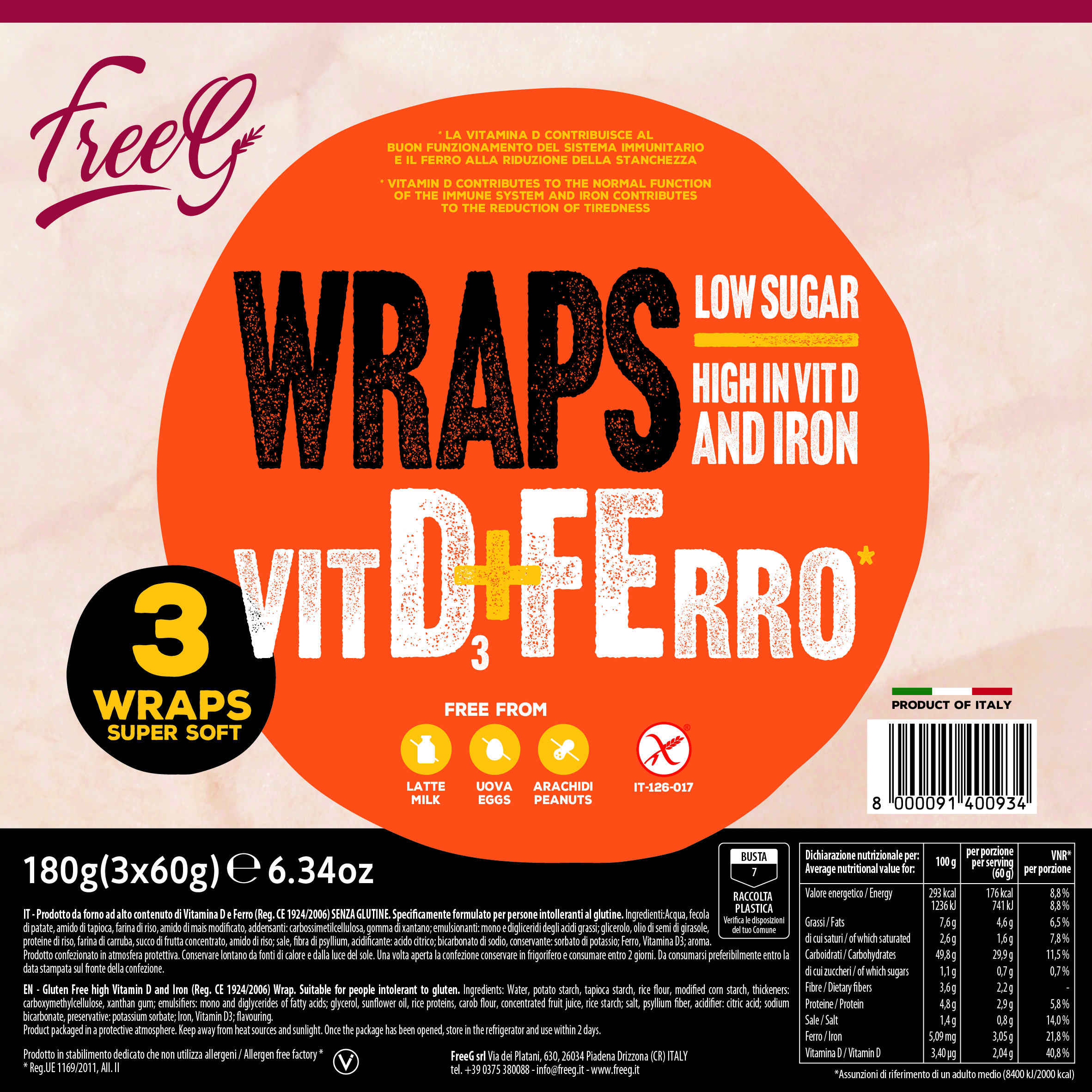 Wrap vit D+fe